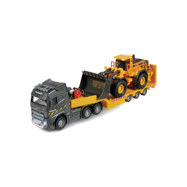 Set machete camion Volvo si incarcator pe roti Dickie Toys 11433799