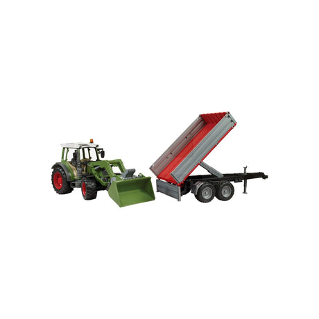 Set machete tractor Fendt Vario cu incarcator frontal si remorca, scara 1:16 Bruder 11977554 – imagine 4