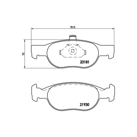 Set placute frana Brembo P 23 125