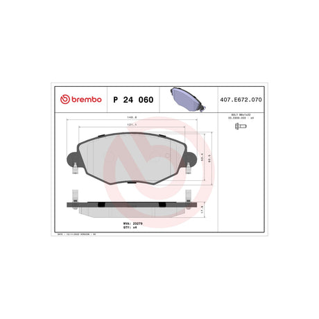 Set placute frana Brembo P 24 060 – imagine 2