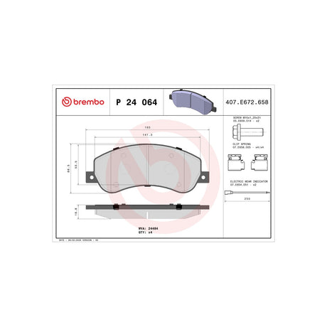 Set placute frana Brembo P 24 064 – imagine 2