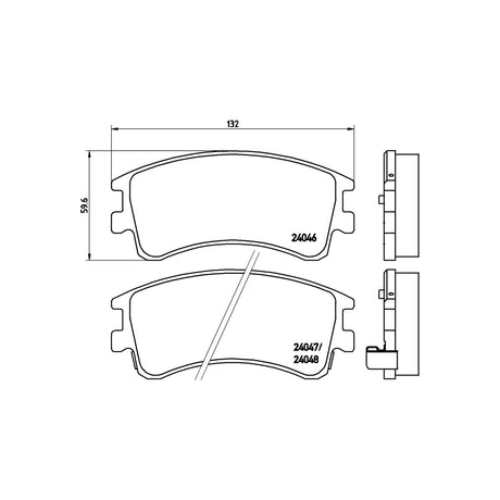 Set placute frana Brembo P 49 032
