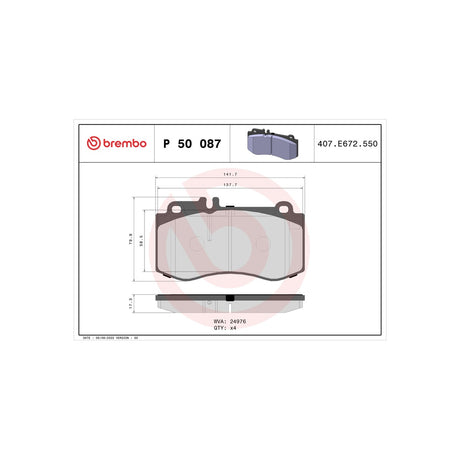 Set placute frana Brembo P 50 087 – imagine 2