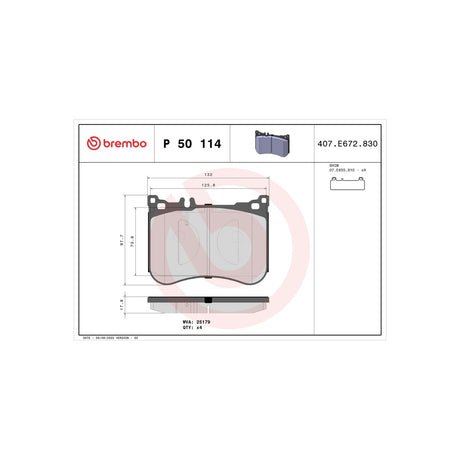 Set placute frana Brembo P 50 114 – imagine 3