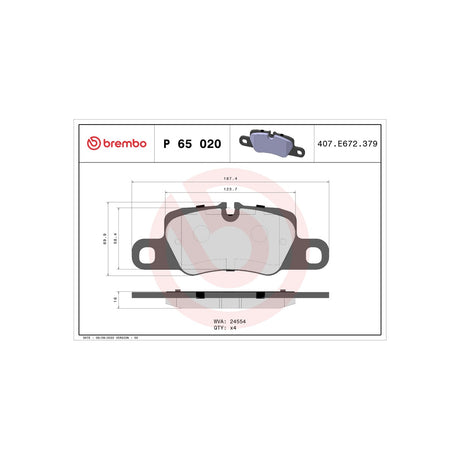 Set placute frana Brembo P 65 020 – imagine 2
