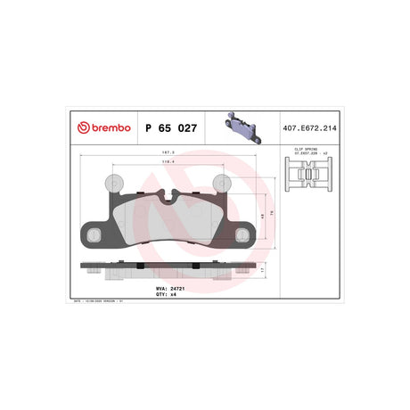 Set placute frana Brembo P 65 027 – imagine 2