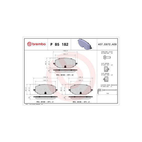 Set placute frana Brembo P 85 182 – imagine 3