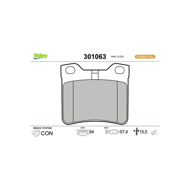 Set placute frana disc Valeo 301063
