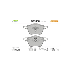 Set placute frana fata first Valeo 301030