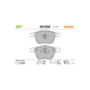 Set placute frana fata first Valeo 301030