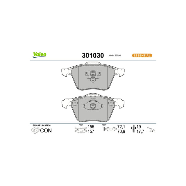 Set placute frana fata first Valeo 301030