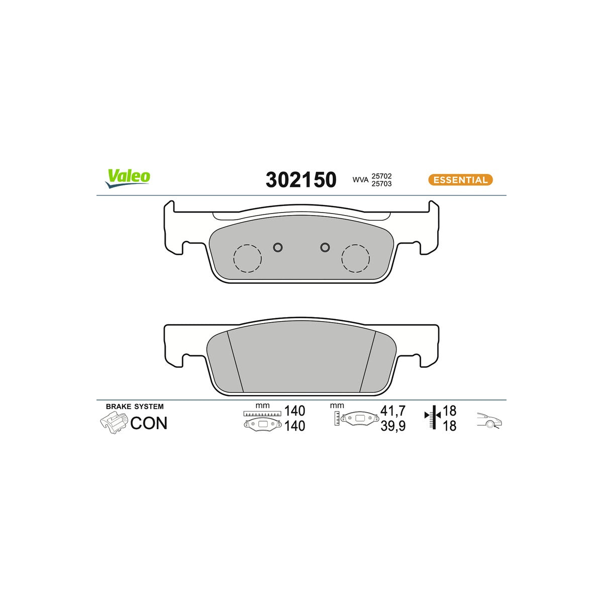 Set placute frana fata first Valeo 302150