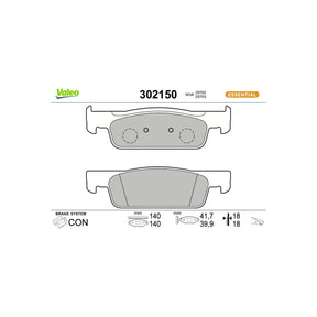 Set placute frana fata first Valeo 302150
