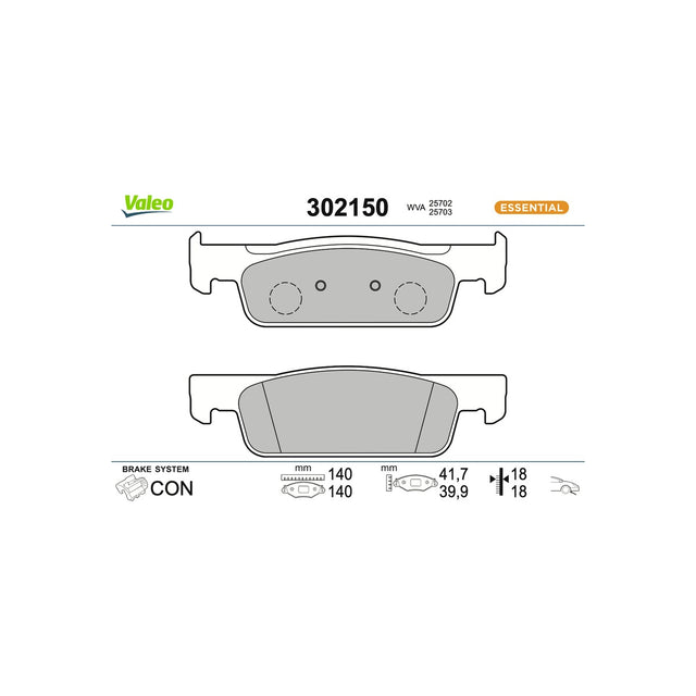 Set placute frana fata first Valeo 302150
