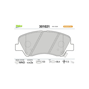 Set placute frana fata Valeo 301021