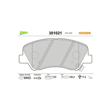 Set placute frana fata Valeo 301021