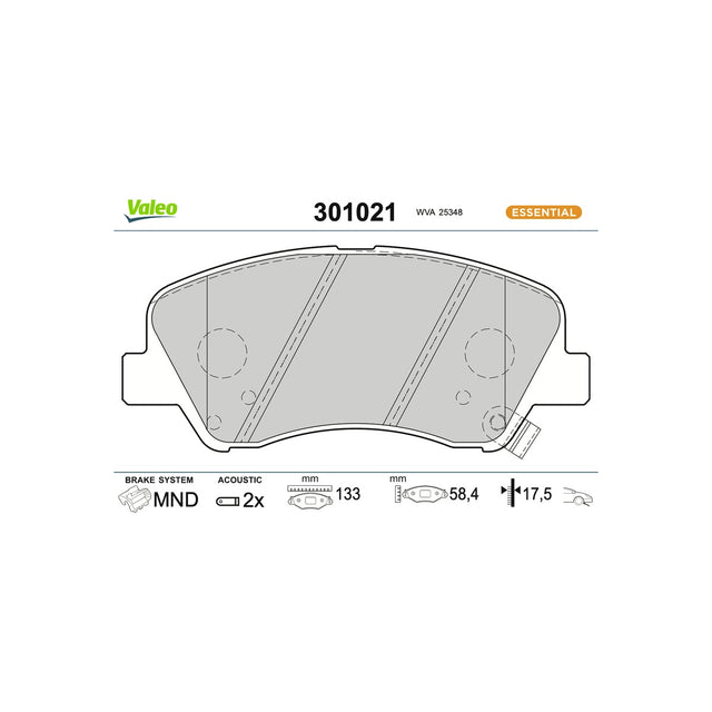 Set placute frana fata Valeo 301021