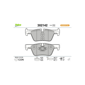 Set placute frana spate first Valeo 302142