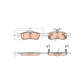 Set placute frana spate TRW GDB3588