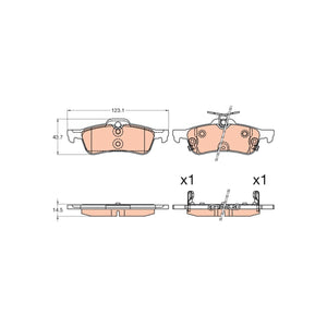 Set placute frana spate TRW GDB3588