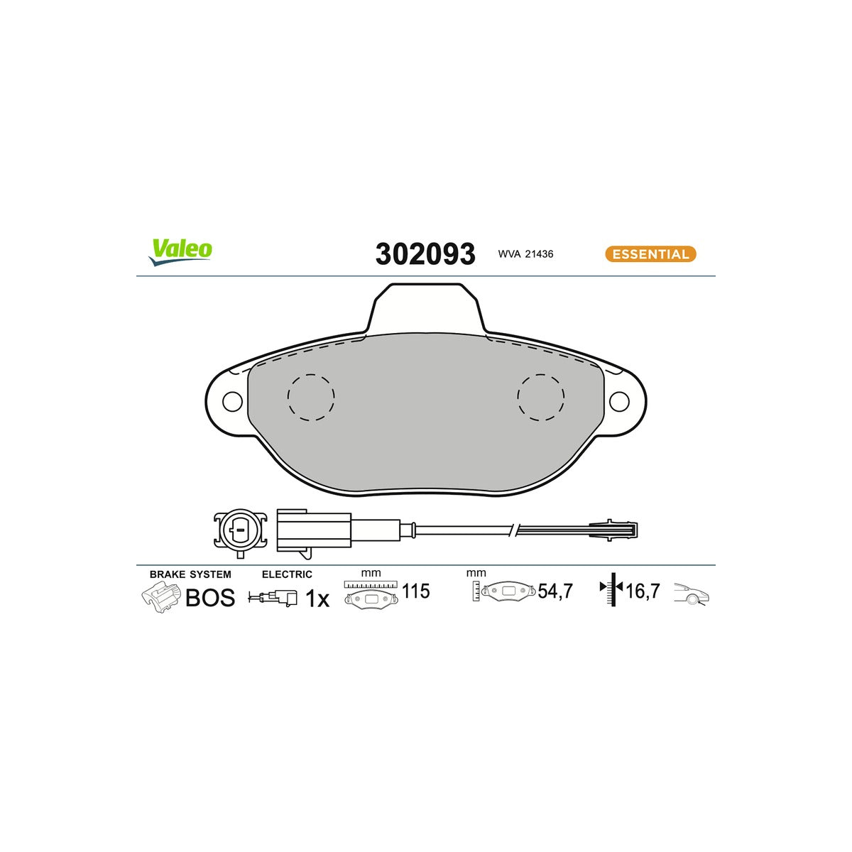 Set placute frana Valeo 302093