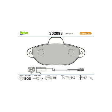 Set placute frana Valeo 302093