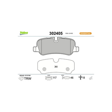 Set placute frana Valeo 302405