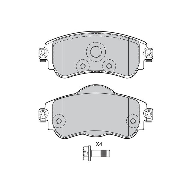 Set placute frana Valeo 601293