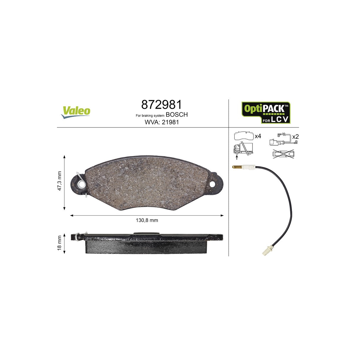 Set placute frana Valeo 872981