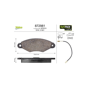 Set placute frana Valeo 872981