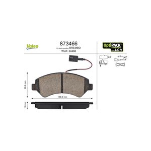Set placute frana Valeo 873466