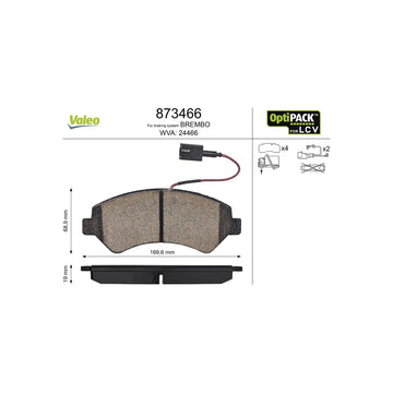 Set placute frana Valeo 873466
