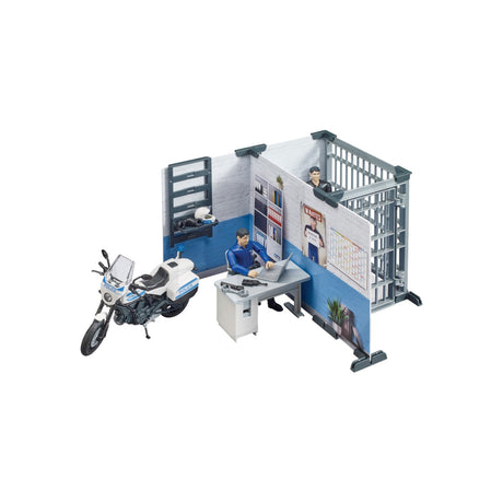 Set sectie de politie bworld cu motocicleta, scara 1:16 Bruder 12278887