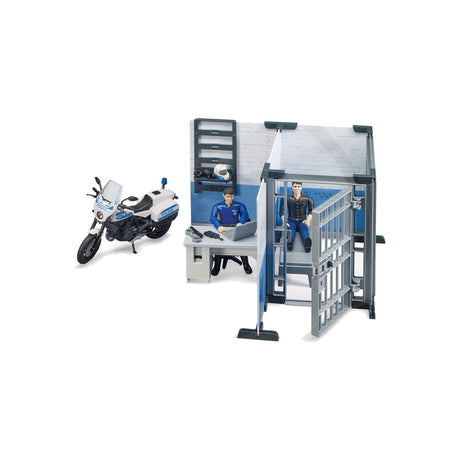 Set sectie de politie bworld cu motocicleta, scara 1:16 Bruder 12278887 – imagine 5