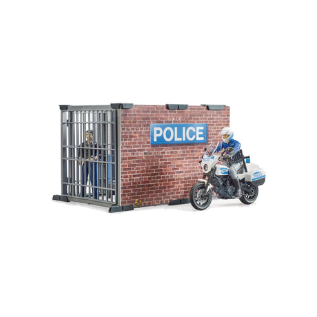 Set sectie de politie bworld cu motocicleta, scara 1:16 Bruder 12278887 – imagine 6