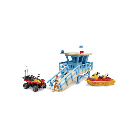 Set statie de salvamari bworld cu quad, scara 1:16 Bruder 12287320 – imagine 4