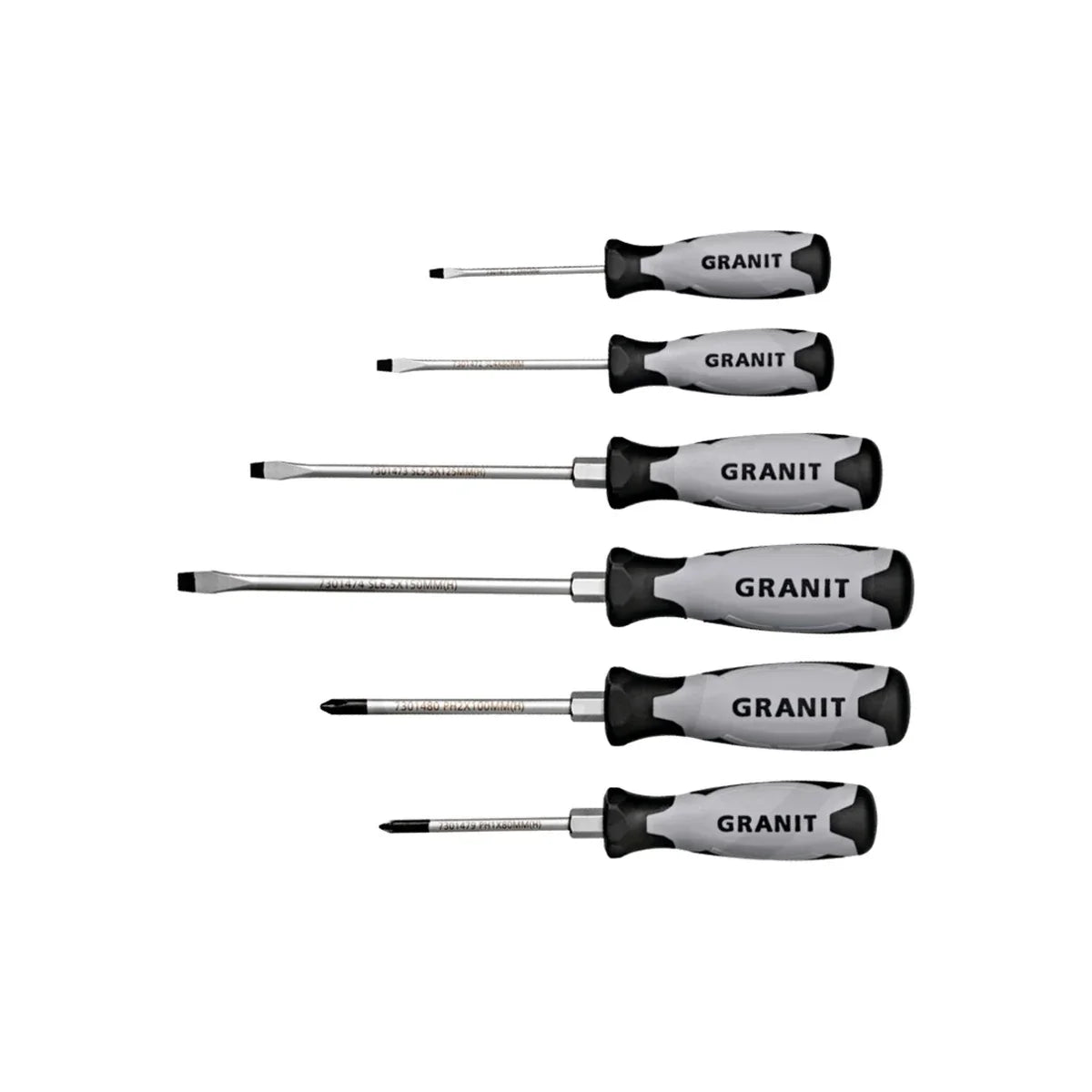 Set surubelnite, 6 buc fara capac de impact GRANIT BLACK EDITION 7301465