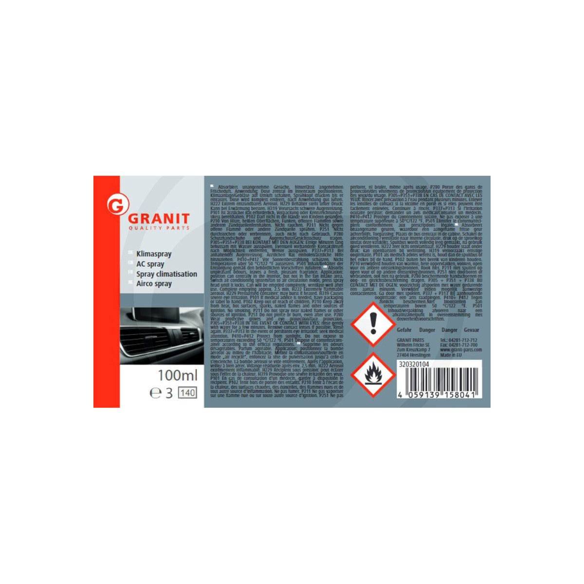 Spray clima 100ml GRANIT 320320104 – imagine 2