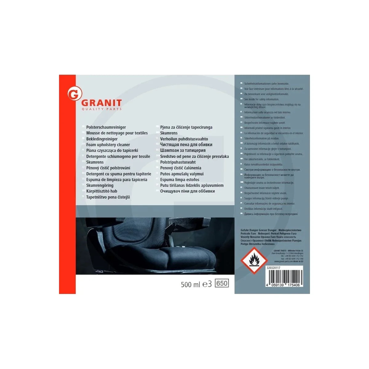 Spuma curatat tapiterie 500 ml GRANIT 320320117 – imagine 2