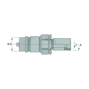 Schita dimensiuni Stecher cuplare, perete despartitor KS-S 12L M18x1,5 DN12-BG3 compatibil Fendt GRANIT 81511075