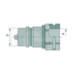 Schita dimensiuni Stecher filet interior KS 3/8 (G3/8") DN12-BG3 GRANIT 81511059