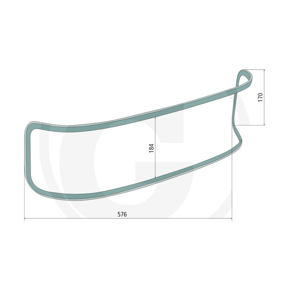 Schita dimensiuni Sticla rezerva compatibila John Deere GRANIT 65012076