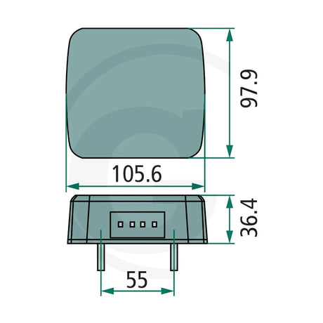 Schita dimensiuni Stop cu LED compatibil Saphir GRANIT 70799155