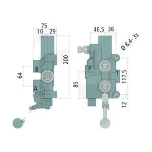 Schita dimensiuni Supapa P81 A3 G GRANIT 87000946