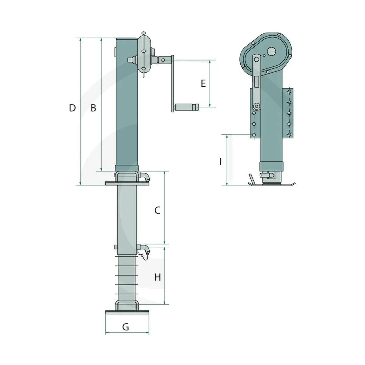 Schita dimensiuni Suport in 3 trepte simol 220KRA800FL/N