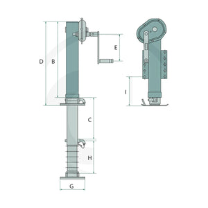 Schita dimensiuni Suport in 3 trepte simol 220KRA800FL/N
