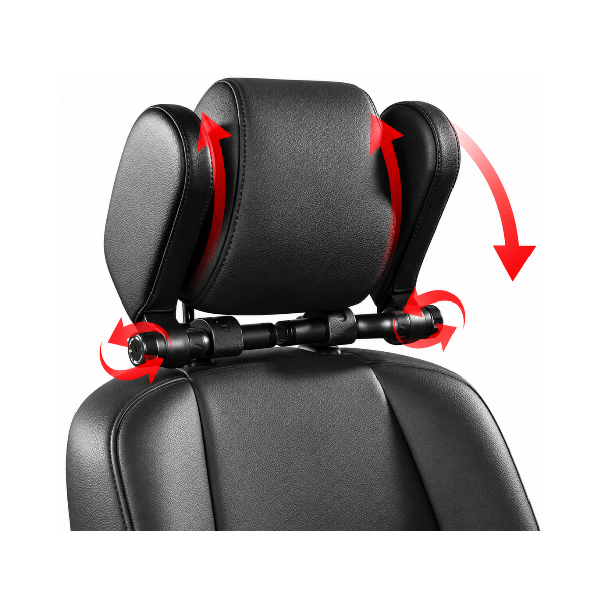 Suport tetiera auto reglabil-piele ecologica neagra