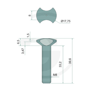 Schita dimensiuni Surub de lant GRANIT 7554-150225