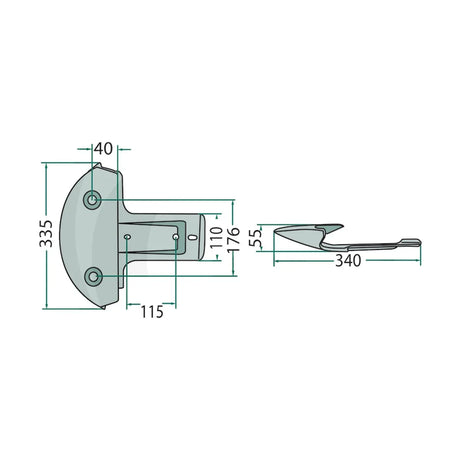 Schita dimensiuni Talpa glisanta compatibila Kuhn GRANIT 64756190600F