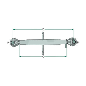 Schita dimensiuni Tirant Central Telescopic Cat. 2 – Mecanic Reglabil 440–610 mm GRANIT 20011970
